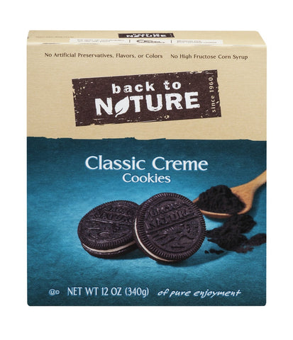 Back to Nature Classic Creme Sandwich Cookie, 12 Ounce -- 6 per case