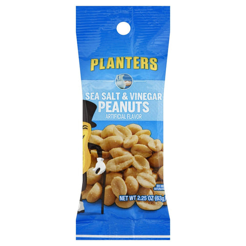 Planters Snack Nuts Tube Sea Salt And Vinegar, 2.25 Ounce -- 30 per case.