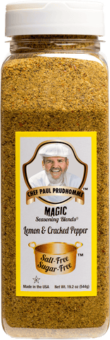 Magic Seasoning Blends Salt Free Sugar Free Lemon and Cracked Pepper, 19.2 Ounce -- 6 per case.