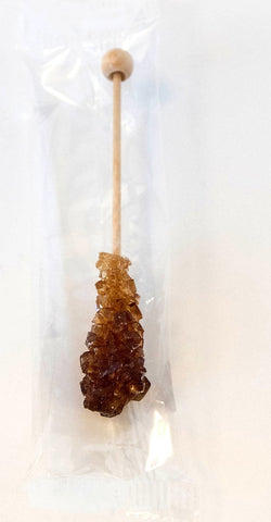 Dryden and Palmer Plain Amber Rock Wrapped Barista Stick Candy -- 100 per case.