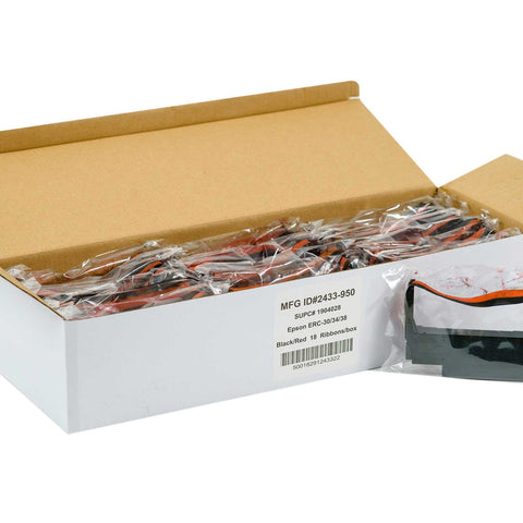 National Checking Company Tillribbons Black and Red Ribbon Only -- 18 per case.