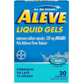Aleve Liquid Gel Capsules - 20 per pack -- 36 packs per case