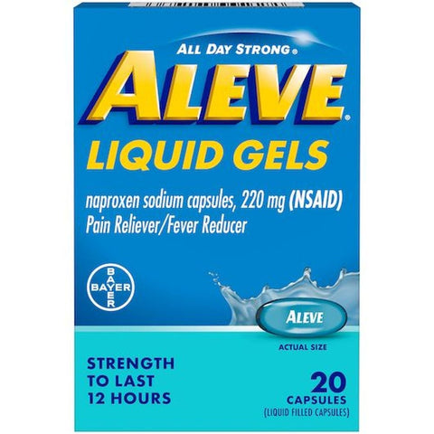 Aleve Liquid Gel Capsules - 20 per pack -- 36 packs per case