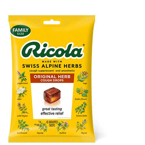 Ricola Original Herbed Cough Drops, 45 count -- 36 per case