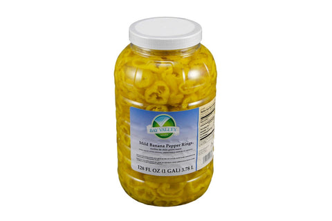 Bay Valley Foods Premium Mild Banana Pepper Ring, 1 Gallon -- 4 per case.