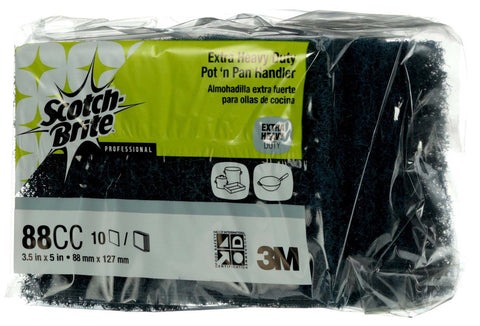 Scotch Brite Extra Heavy Duty Pot and Pan Pad, 10 count per pack -- 6 per case
