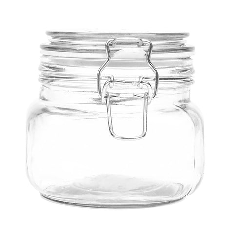 Anchor Hocking Heremes Clear Glass Jar with Clamp Top Lid, 17 Ounce -- 4 per case.