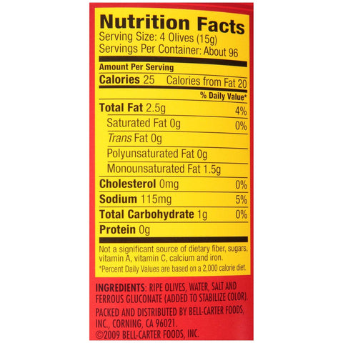 Lindsay Olive Pitted Ripe Large, 51 Ounce -- 6 per case