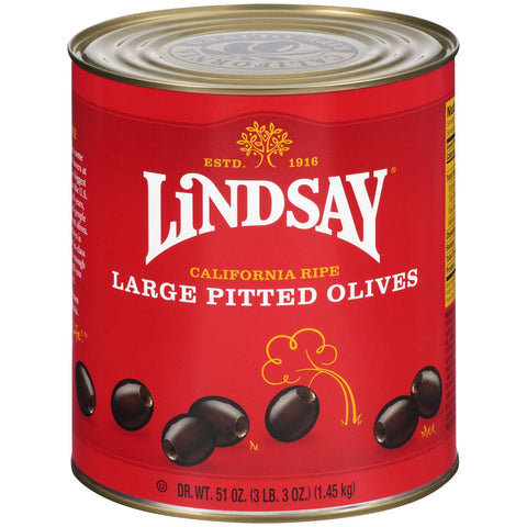 Lindsay Olive Pitted Ripe Large, 51 Ounce -- 6 per case