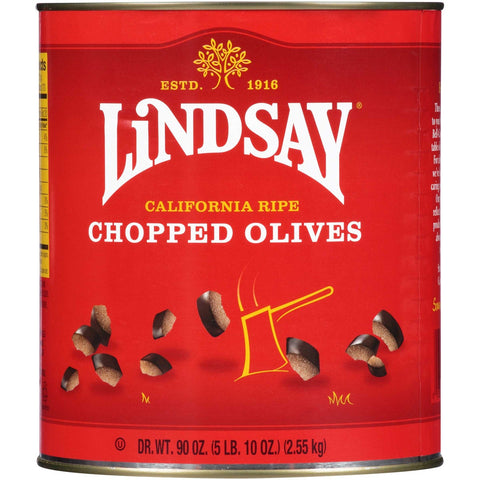 Lindsay Chopped Ripe Olives, 90 Ounce -- 6 per case
