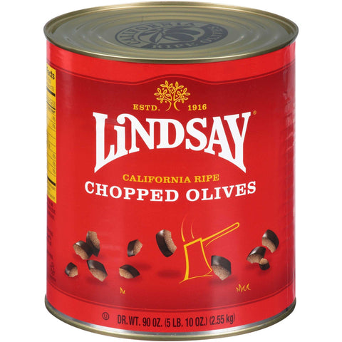 Lindsay Chopped Ripe Olives, 90 Ounce -- 6 per case