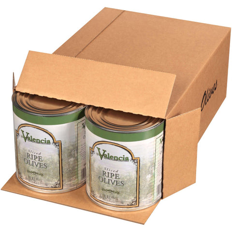 Valencia Black Sliced Ripe Olives, 55 Ounce Can -- 6 per case