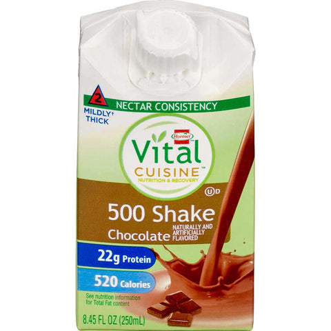 Hormel Vital Cuisine 500 Shake , Chocolate Flavor, Level 2 Nectar Consistency, 8.45 Fluid Ounce -- 27 per case
