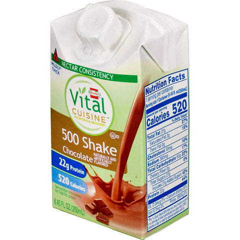 Hormel Vital Cuisine 500 Shake , Chocolate Flavor, Level 2 Nectar Consistency, 8.45 Fluid Ounce -- 27 per case