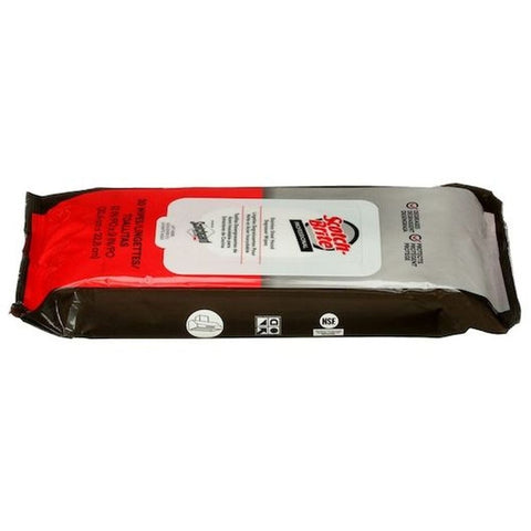 Scotch Brite Stainless Steel Hood Degreaser Wipes with Scotchgard Protector - 30 per pack -- 6 packs per case