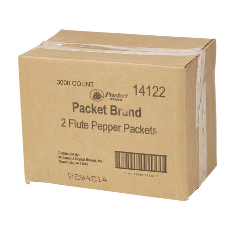 Packet Brand Fluted Pepper Packets, 0.11 Gram -- 3000 per case.