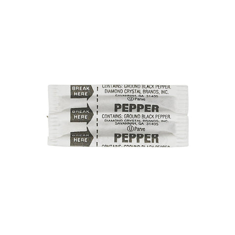 Packet Brand Fluted Pepper Packets, 0.11 Gram -- 3000 per case.