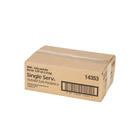 Single Serv Flat Salt Packet, 0.6 Gram -- 3000 per case.
