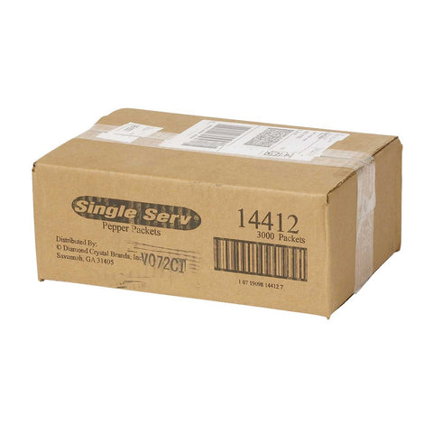 Diamond Crystal Flat Pepper Packet, 0.18 Gram -- 3000 per case.