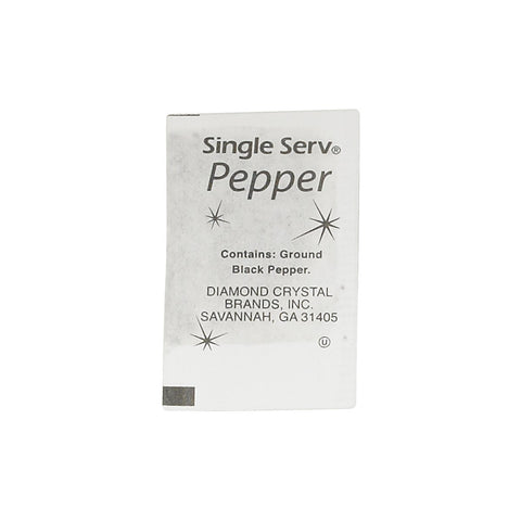 Diamond Crystal Flat Pepper Packet, 0.18 Gram -- 3000 per case.