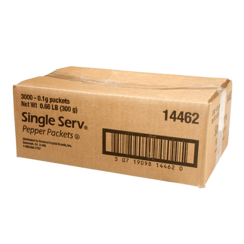 Single Serv Flat Pepper Packet, 0.1 Gram -- 3000 per case.
