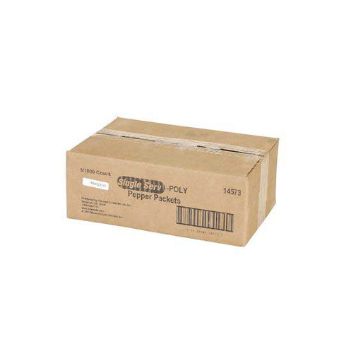 Single Serv Flat Pepper Packets, 0.1 Gram -- 3000 per case