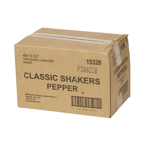 Diamond Crystal Black Pepper Shaker, 1.5 Ounce -- 48 per case.