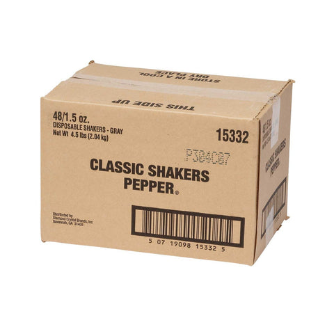 Diamond Crystal Gray Pepper Shaker, 1.5 Ounce -- 48 per case.