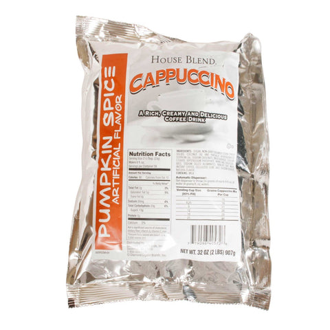 House Blend Pumpkin Spice Cappuccino, 2 Pound -- 6 per case.