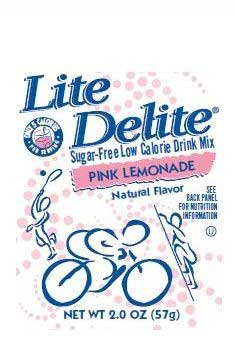 Lite Delite Sugar Free Pink Lemonade Drink Mix, 2 Ounce -- 12 per case