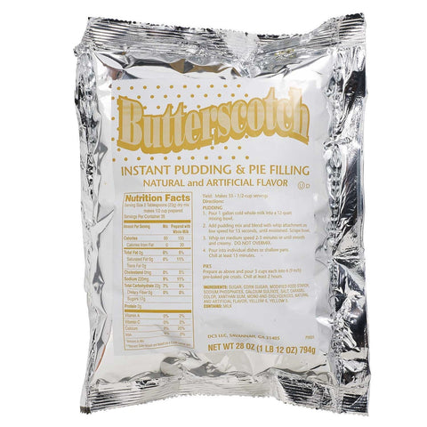 Chefs Companion Instant Butterscotch Pudding Mix, 28 Ounce -- 12 per case.