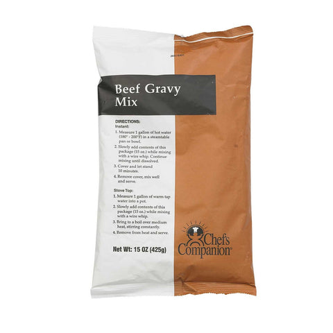 Chefs Companion Instant Beef Gravy Mix, 15 Ounce -- 8 per case.