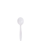SOLO Cup Company Heavyweight Polystyrene Soup Spoons, Guildware Design, White, 1000/Carton