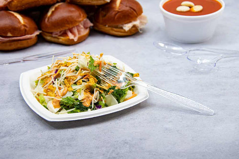 SOLO Cup Company Guildware Heavyweight Plastic Cutlery, Forks, Clear, 1000/Carton