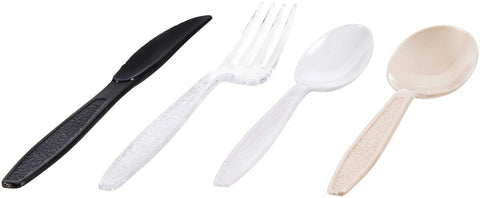 SOLO Cup Company Guildware Heavyweight Plastic Cutlery, Forks, Clear, 1000/Carton