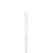 SOLO Cup Company Guildware Heavyweight Plastic Cutlery, Knives, Clear, 1000/Carton