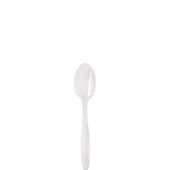 SOLO Cup Company Guildware Heavyweight Plastic Cutlery, Teaspoons, Clear, 1000/Carton