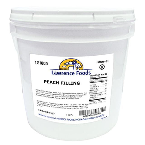 Lawrence Foods Whole Peach Fruit Filling, 2 gallon -- 1 Case