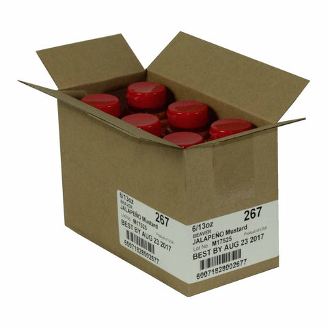 Beaver Jalapeno Mustard, 13 Ounce -- 6 per case.