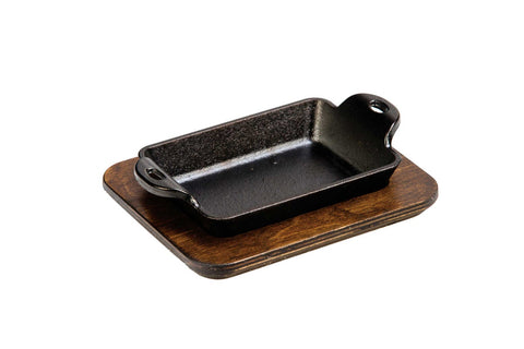 Lodge Walnut Stain Rectangle Wood Underliner -- 6 per case.