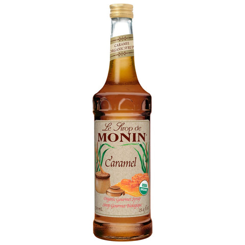 Monin Organic Caramel Flavor Syrup, 750 Milliliter -- 6 per case.