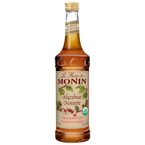 Monin Organic Hazelnut Flavor Syrup, 750 Milliliter -- 6 per case.