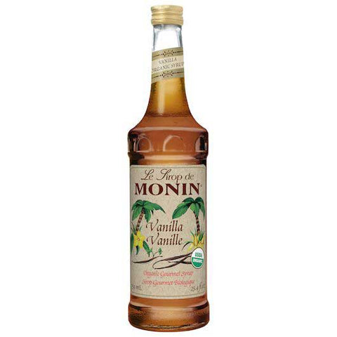 Monin Organic Vanilla Flavor Syrup, 750 Milliliter -- 6 per case