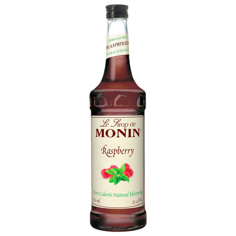 Monin Raspberry Zero Calorie Natural Flavoring, 750 Milliliter -- 6 per case.