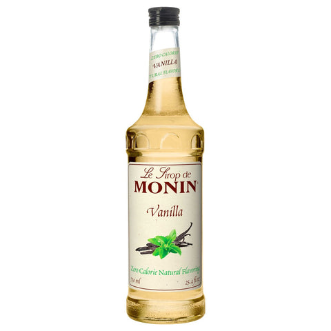 Monin Vanilla Zero Calorie Natural Flavoring, 750 Milliliter -- 6 per case.