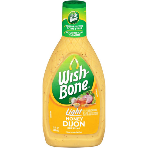 Wish Bone Light Honey Dijon Dressing, 15 Fluid Ounce -- 6 per case.