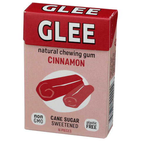 Glee Gum Cinnamon Chewing Gum - 16 pieces per pack -- 12 packs per case.