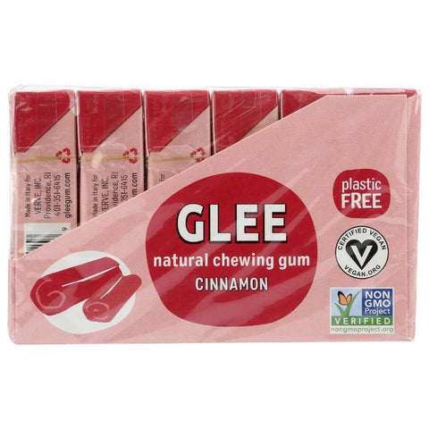 Glee Gum Cinnamon Chewing Gum - 16 pieces per pack -- 12 packs per case.