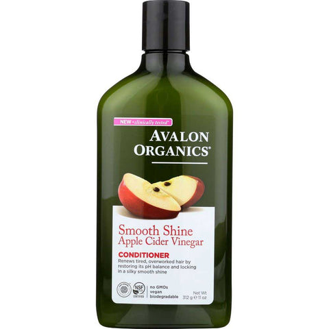 Avalon Organics Smooth Shine Apple Cider Vinegar Conditioner, 11 Ounce
