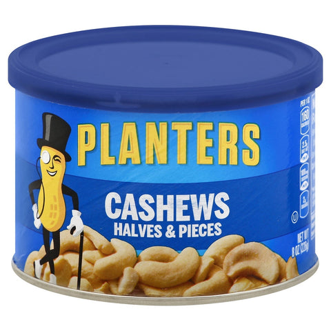 Planters Halves and Pieces Cashew Nut, 8 Ounce -- 12 per case.